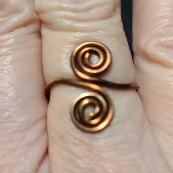 Copper Infinity Rings - Adjustable - Picture 2 of 3